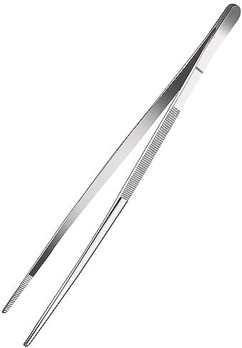 Gloryor® Kochpinzette Edelstahl 16-40cm, Küchenpinzette Lang, Pinzette Küchen, Koch Grillpinzette, Fleischpinzette, Kochzange, Zange Küche, Grillzange, Küchenzange, Kochen Zubehör(Mehrzweck, 40 cm)