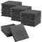 SINJEUN Lot de 35 Dessous de Verre carrés en Ardoise Noire de 10 cm avec Dos Anti-Rayures pour café, bière, Verre à vin, décoration d'intérieur, Cuisine, Bar, Cadeaux