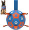 HETOO Ballon de football pour chien avec sangles, jouet interactif à tirer, cadeau d'anniversaire, jouet aquatique pour chiens de taille moyenne et grande (20,3 cm)