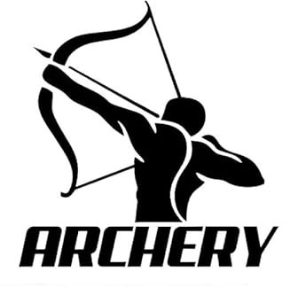 JIFENLI Autoaufkleber 12,1 * 12,4 CM Mode Bogenschütze Bogen Jagd Dekor Auto Modellierung Aufkleber Vinyl Stoßstange Fenster Aufkleber