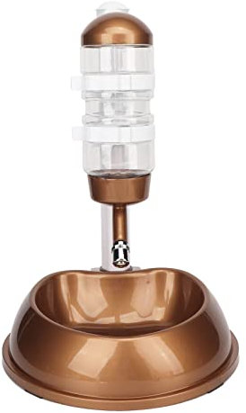 Qukaim Dog Water Dispenser Bowl Pet Feeding Mat, Food Grade Silicone Waterproof Slip Resistant Dog Food Mat with Edges for Wood Floor Carpet, Black Pet Standing Water Dispenser Bowl, Height