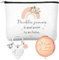 Jadive 3 Pièces Cadeau de Courage Trousse de Maquillage d'Encouragement Miroir de Maquillage de Voyage avec 1X/ 2X Loupe Porte-Clés Inspirant pour Femme Amie Collegue Anniversaire Cadeau d'Adieu