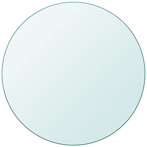 Générique Dessus de Table Ronde en Verre trempé 800 mm,Accessoires pour Tables,Plateaux de table-243629