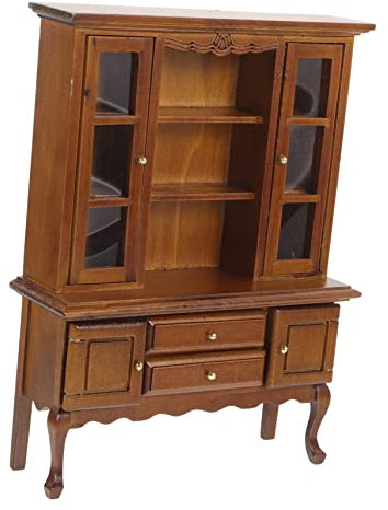 Abaodam Miniatur Küchenschrank Aus Holz Puppenhaus Möbel Dekorative Accessoires Für Wohnzimmer Esszimmer Und Schlafzimmer Vielseitiger Schrank Für Sammler