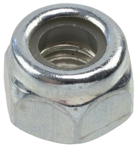 AERZETIX - Juego de 100 Tuercas autoblocantes M4x0.7mm hexagonales con rosca métrica - en acero galvanizado - color plata - alta resistencia para montaje fijación general
