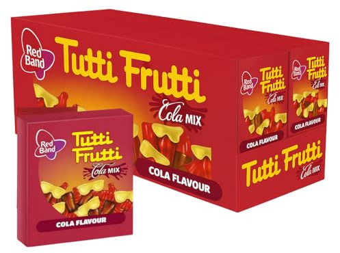 Red Band Cola Mix Fruchtgummi, 48 Mini-Boxen à 15g, Glas- und Flaschenformen, Cola-Pastillen, weiche Fruchtgummis, Vorratspackung