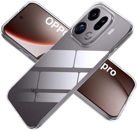 Fitudoos Handyhülle für Oppo Find X9 Pro, Weiche Schutzhülle Flüssigsilikonhülle, Hochwertige Silikon Premium TPU Handyhülle für Oppo Find X9 Pro - Transparent.