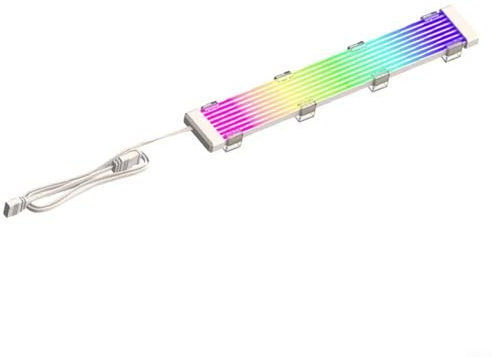 Entgoinggo ARGB PSU Kabel 8-Pin LED Streifen Flexible RGB Neonlicht für PC Gehäuse Dynamisch für Beleuchtung Kit für Custom Computer Build Decor