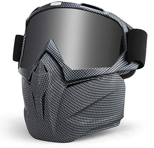 LAMEDA Motorradbrille Maske Herren Damen Motorrad Schutzbrille Schutzmaske Gesichtsmaske Skibrille Motocrossbrille für Motorrad Ski Snowboard