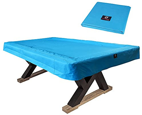 Collapsar Billardtisch-Abdeckung, strapazierfähig, 600D Polyester, Canvas, 7 Farben erhältlich, himmelblau, 8-Foot
