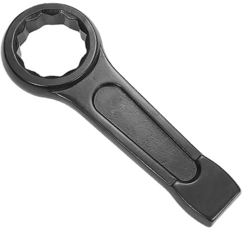 Slogging Ring Spanner 24-55mm Box End Wrench Metric Single Ring Flat Spanner Slogging Wrench Train Tube Extension Tool Car Key (30mm)