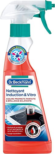 Dr. Beckmann - Spray Nettoyant Plaque Vitrocéramique & Induction - Produit Ménager Au Charbon Actif qui Assure Un Nettoyage Parfait & Une Brillance Éclatante - Nettoie & Protège - 250ml