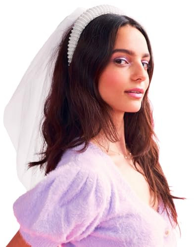 xo, Fetti Junggesellinnenabschied, Perlen-Stirnband, Schleier, Krone, Brautdusche, Schleier, Geschenk für die zukünftige Braut, Bachelorette Favor + Verlobungsdekoration