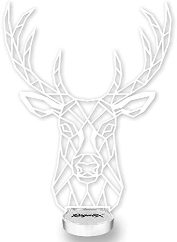 Regalex Étagère murale cerf compatible avec Echo, Echo Dot 3, Dot 4, Apple Homepot, Google WiFi, haut-parleur intelligent et téléphone portable Blanc