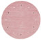 carpetfine Wollteppich Gabbeh Uni Rund Rosa Ø 200 cm | Moderner Teppich für Wohn- und Schlafzimmer