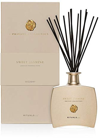 RITUALS Sweet Jasmine - Varillas aromáticas (tamaño grande, 450 ml, aroma de 5 meses, incluye pañuelos de limpieza de filamento, otros aromas a elegir en esta página
