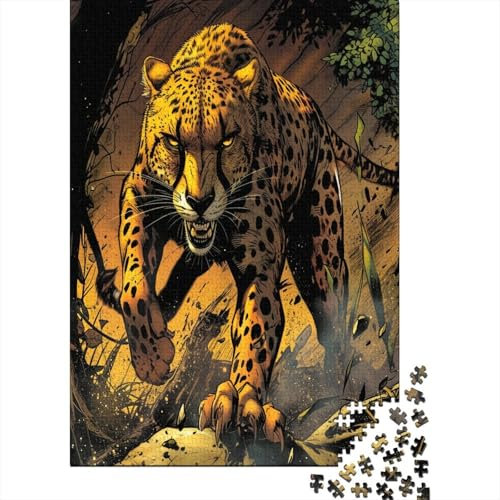 Leopard Puzzle 1000 Teile Puzzle Für Erwachsene Und Kinder Ab 14 Jahren,Puzzlespiel Erwachsenen Puzzlespiel Puzzel 1000pcs (75x50cm)