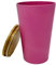 KeMar Kitchenware Tischabfalleimer mit Deckel, Kunststoff, Mülleimer, Abfalleimer, Kosmetikeimer (Rosa, 1,2 L)