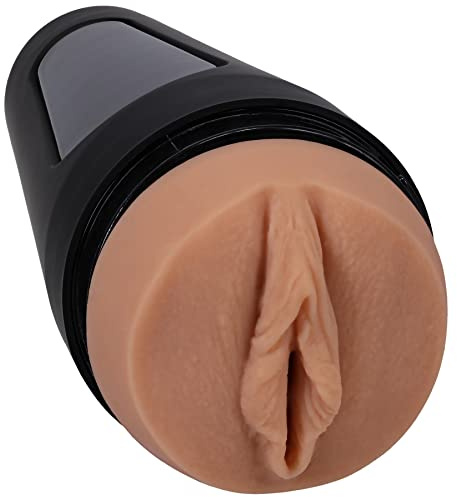 Main Squeeze Lulu Chu ULTRASKYN Stroker - Realistic Textured Masturbator with Adjustable Suction and Pressure Control - Vanilla - Realistic Pussy Masturbator - for Adults Only