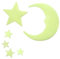 Night Glow Romantisches Full House Nachtlicht Aufkleber Stern Mond Raumdekoration Aufkleber Decken Glow Aufkleber Schlafzimmer Wandaufkleber Wandtattoo Badezimmer Fliesen (D, One Size)
