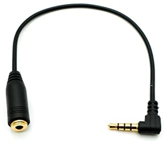 System-S Cavo audio 17 cm 3,5 mm jack maschio a femmina adattatore AUX nero
