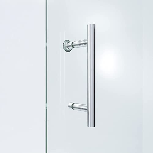 AQUALAVOS Tirador de puerta de ducha de acero inoxidable para puerta de ducha, 130 mm, distancia entre orificios