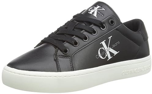 Calvin Klein Jeans Damen Cupsole Sneaker Classic Laceup Schuhe, Schwarz (Black/Bright White), 37