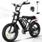HITWAY Vélo électrique 20 4,0 Fat Tire, VTT Électrique E-Bike avec Batterie au Lithium Amovible 48V15Ah/2 * 13Ah, 7 Vitesses,jusqu'à 45-150km