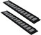 2 rejillas de ventilación de 80 mm, aleación de aluminio, rejillas de ventilación negras, rejillas de ventilación de pared para zócalo de cocina, armario, armario (80 mm x 500 mm)
