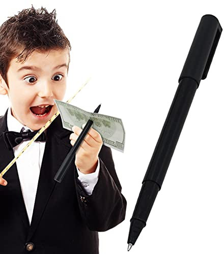 Fowybe Bühnenrequisiten für Zaubershows | Professionelle Zaubertricks für Erwachsene | Zauberer-Nahaufnahme Irregeführter Bleistift durch Dollar-Gimmick-Papierschein-Durchdringungs-Geld-Zaubertrick