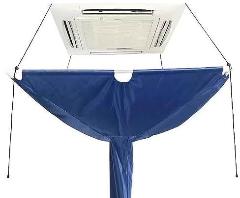 Cubierta protectora de limpieza de aire acondicionado tipo techo, bolsa impermeable a prueba de polvo con salida de drenaje,C