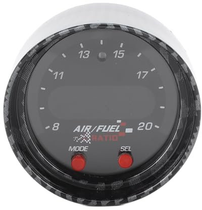 AFR O2 UEGO Luft-Kraftstoff-Verhältnis-Messgerät-Kit, Großer Bildschirm, Leistungsstarkes Breitband-UEGO-Messgerät 30-0300, 52 Mm, Schnelle Reaktion für Fahrzeuge