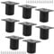 ZEONHAK 8 PCS 50mm Black Furniture Feet, 2 Inch Adjustable Cabinet Legs with 32 Screws, Adjustable Furniture Replacement Legs for Cabinet