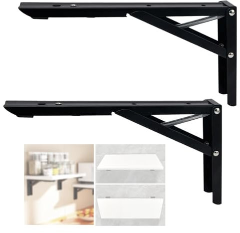 ANTEISI Wall Table Fold Down Hinge,90 Degree Self-Locking Folding Hinge,Save Space Drop Leaf Table Hinges,Shelf Brackets Locking Hinges 90 Degree for Wall Folding Racks,Etc
