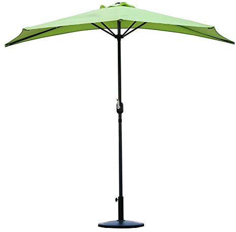 LiJJi Half-Round Parasol Umbrella for Outdoor Patio Garden Balcony Table Market Umbrella Against The Wall Courtyard Without Ba