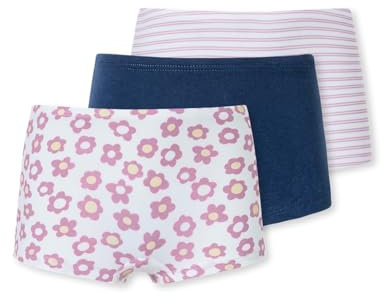 Schiesser Mädchen 3 Pack Unterwäsche Shorts hohe Passform-95/5 Organic Bio Baumwolle-Größe 92 bis 140 Boxershorts, Sortiert 6_181800, 104 (3er Pack)
