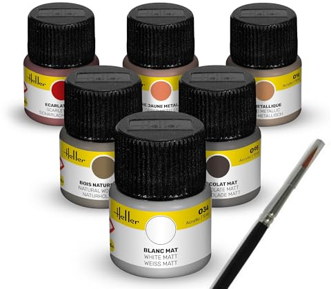 Heller 9406 Colour Set Sailing Ships Acrylic 6 x 12 ml + Brush