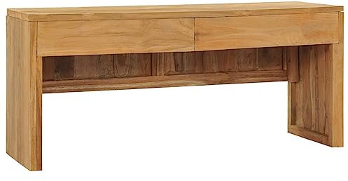 OHOOWOO Meuble TV 100x35x45 cm Bois de Teck Massif,Meuble TV en Bois de Teck Massif Style Colonial Armoire latérale Buffet Meubles TV