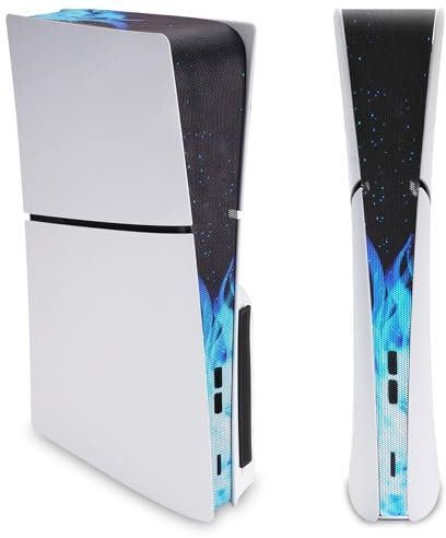 PlayVital 12 en 1 Protección contra el Polvo Kit para ps5 Slim Edición Digital & Disc Red de Malla Antipolvo con Tapones de Silicona Accesorios de Polvo Protector Lateral para ps5 Slim-Llama Azul