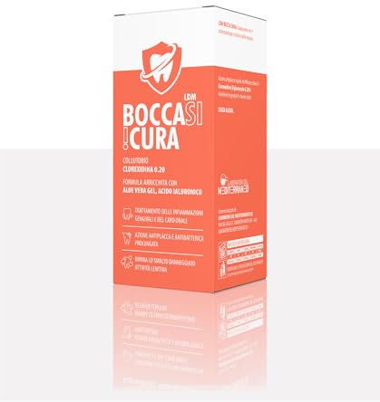 LDM Collutorio Bocca Sicura con Clorexidina 0.20% - Ideale per l'Igiene Orale e per Gengive Infiammate e Sensibili - Senza Alcool, con Aloe Vera e Acido Ialuronico