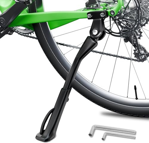EFEALL Fahrradständer, 40 mm Lochabstand Fahrradständer für 26-29 Zoll Fahrrad, Höhenverstellbare Aluminium Fahrradständer Hinterrad, rutschfest Seitenständer für Mountainbike/E-Bike/Rennrad/Cityrad