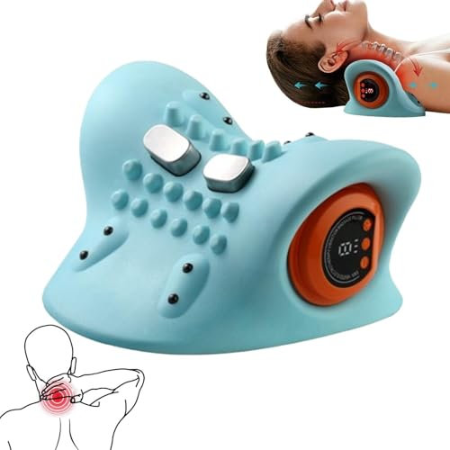 YYGJYGOO 2024 Nuovo massaggiatore cervicale Hugterra Relaxer, Cuscino massaggiante Portatile Shiatsu, Dispositivo di trazione cervicale per Schiena, Collo e Spalle