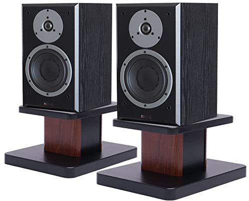 Speaker Stands Wooden, 6inch/28 inch Universal Small Speaker Stand, Floor Sound Speaker Rack for Home-Cinema HiFi Bookshelf Box, for Home Theater, Enhanced Audio Listening Experience(Yellow Sandalwood