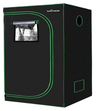 SunStream 2X4FT Grow Tent 120x60x150cm 600D Oxford Cloth High Reflective Mylar Lightproof Waterproof Hydroponic Grow Tents for Indoor Plants