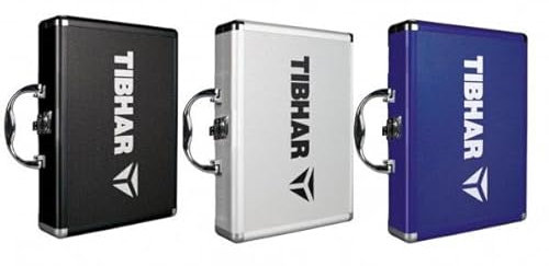 Tibhar Schlägerkoffer Double Alum Cube Point (Schwarz)