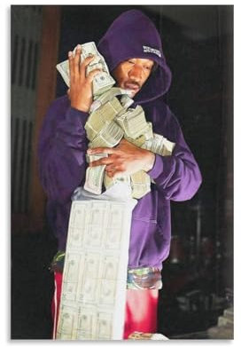 LKKHPEP Poster Future Rapper Geld, Vintage-Poster, Leinwand, Wandkunst, dekoratives Wohnkultur, Gemälde für Wohnzimmer, Schlafzimmer, 30 x 45 cm, ungerahmter Stil