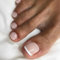 Square False Toenails Short - White French Tip Nude Toe Nails False - Natural Glossy Removable Stick On Toes With Glue - Acrylic Full Cover Press On Nails Women Girls Nail Art Home Daily Decorations