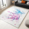 Generisch Teppich Wohnzimmer 120 x 180 cm Weiß Aquarellmalerei Krone 3D Teppich-Küche Jugendzimmer Esszimmer und Schlafzimmer Teppich Kurzflor Teppich Extra Weich Pflegeleicht