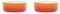 Scruffs Ombre 2pc Ceramic Dog/Pet Bowl Set - Orange 13cm
