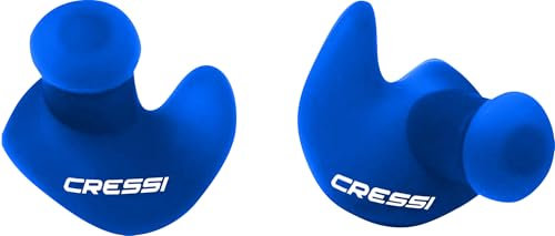 CRESSI Dry Ear Plugs Blue - Tappi per Orecchie in Silicone, Ideali per Impedire l’Ingresso dell’Acqua durante il Nuoto, Blu, Taglia Unica, Adulti